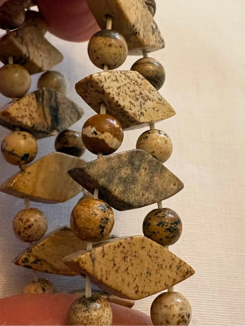 Picture Jasper Jewelry Set 4 pieces